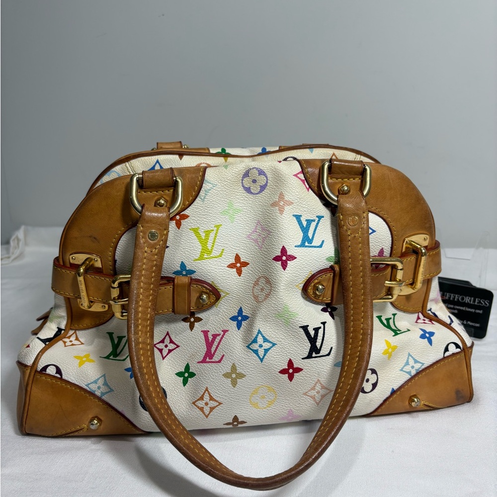 Authentic LOUIS VUITTON Claudia multicolor handbag with certificate - Picture 3 of 15